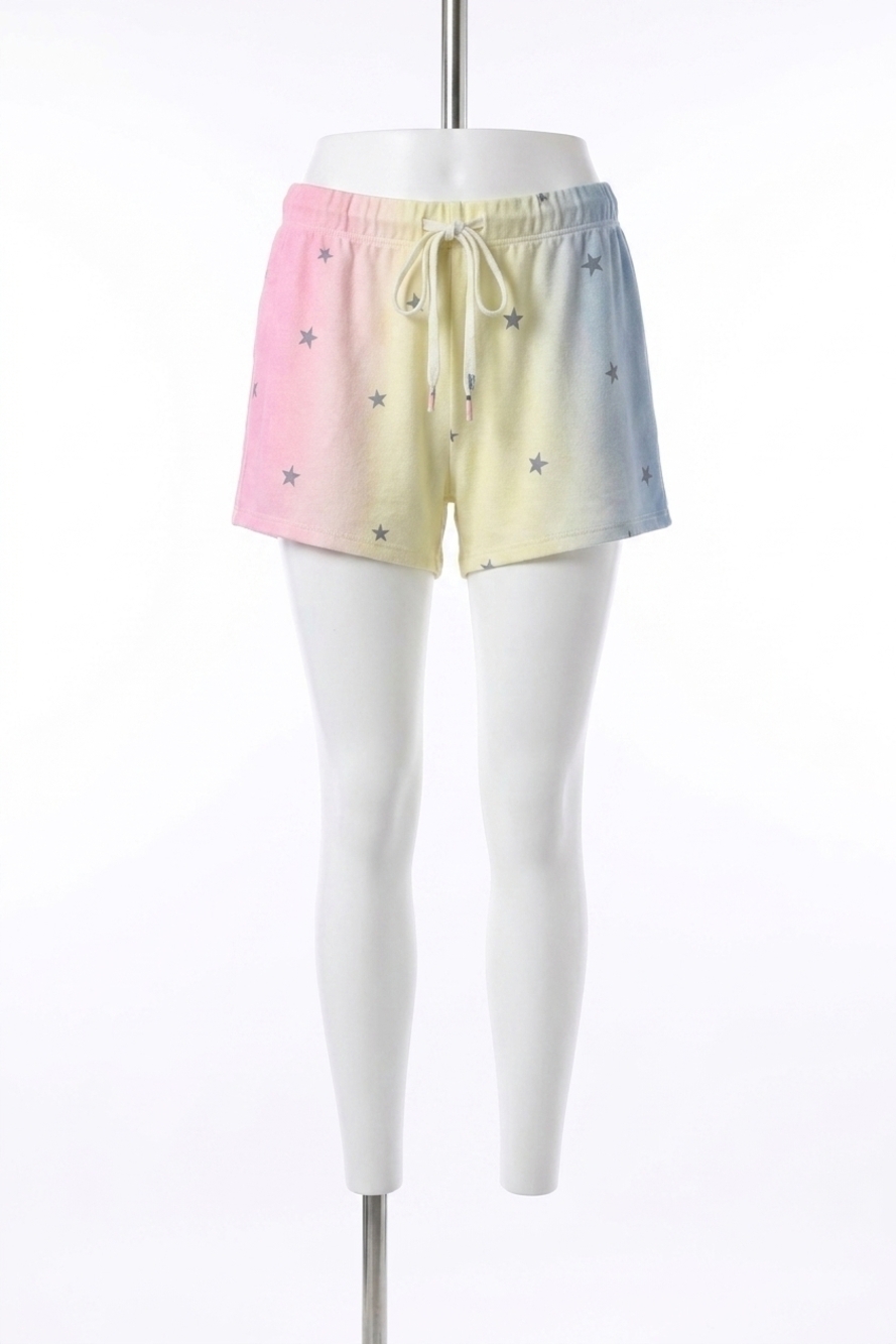 NEW PJ SALVAGE peachy short in beige multi